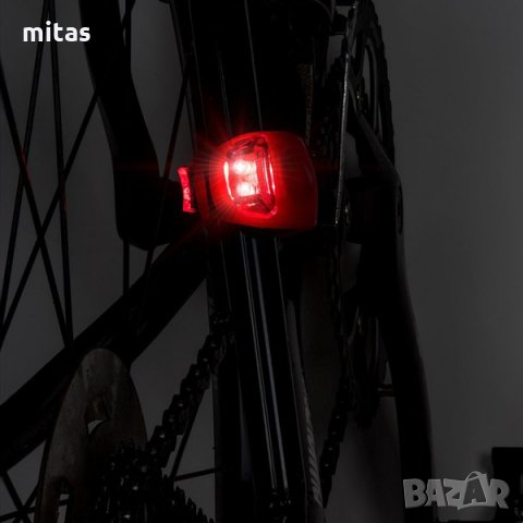 Комплект предна и задна LED светлини за велосипед, Стоп, Фар, Силикон, снимка 9 - Аксесоари за велосипеди - 33234215