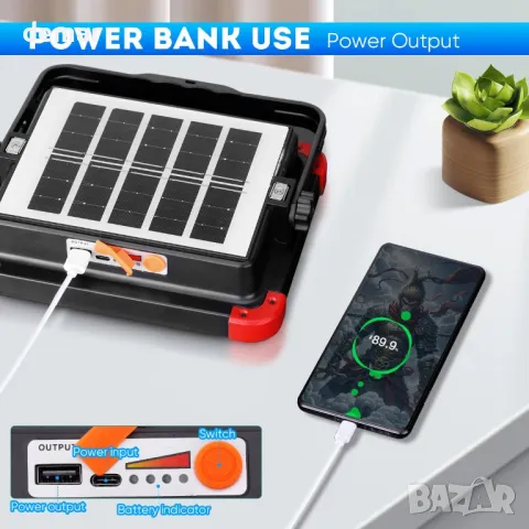 Многофункционална преносима LED работна лампа 100W, снимка 8 - Лед осветление - 49822308