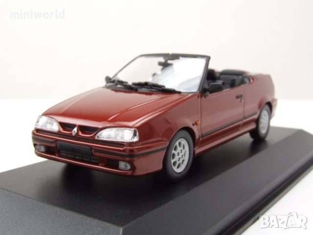 Renault 19 Cabrio 1992 - мащаб 1:43 на Maxichamps моделът е ново в PVC дисплей-кейс, снимка 1 - Колекции - 43035196