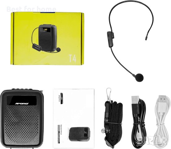 APORO T4 UHF Bluetooth  аудио предавател- приемник с усилвател, снимка 12 - Други - 43759565