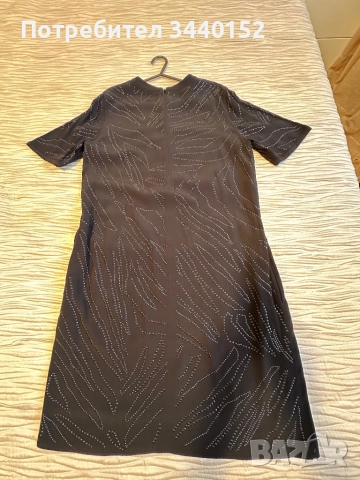 Рокля с черни камъни, BOSS, снимка 7 - Рокли - 51633387