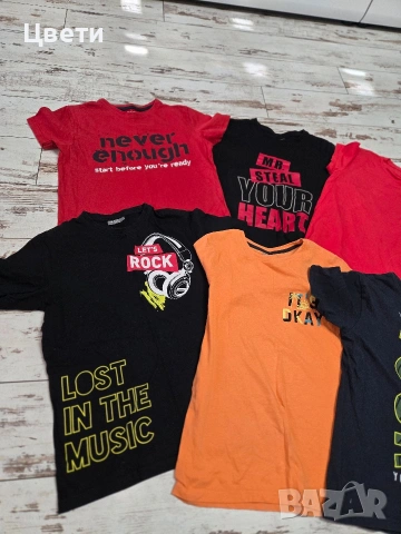 Тениски с къс ръкав 146-152см. 6 бр., снимка 7 - Детски тениски и потници - 53417880