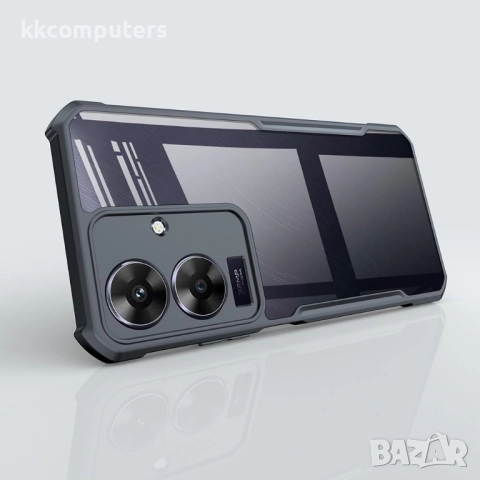 XUNDD Калъф за Realme Note 60 – прозрачен акрил + TPU рамка, черен, снимка 2 - Калъфи, кейсове - 52061477