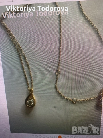 Ново колие с диамант-0,20к-Топ оферта, снимка 5 - Колиета, медальони, синджири - 48320500