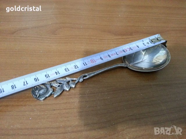 Немски посребрен прибор за сервиране лъжица, снимка 4 - Антикварни и старинни предмети - 38583712
