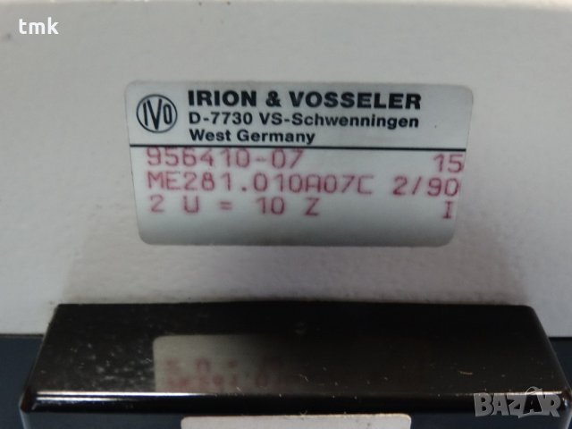 Електромеханичен брояч Irion&Vosseler, снимка 8 - Резервни части за машини - 26883233