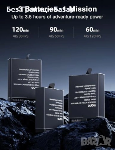 Нова llano зарядна кутия 30W PD, LED дисплей, 3 батерии за Osmo Action, снимка 3 - Чанти, стативи, аксесоари - 53536335