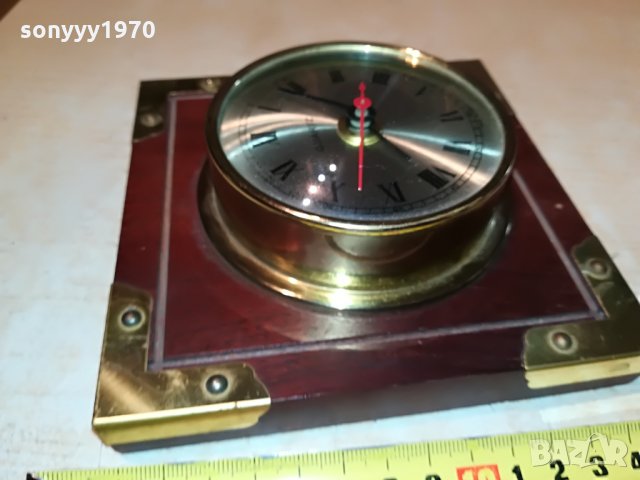 clock-made in germany-мед/месинг/дърво 2206211141, снимка 3 - Антикварни и старинни предмети - 33296611