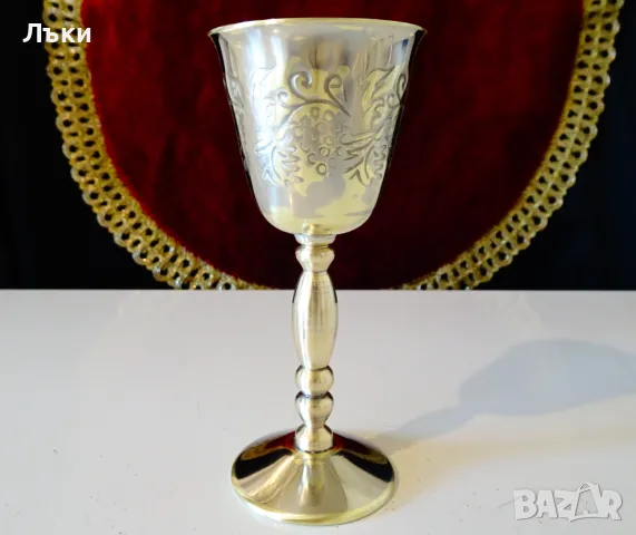 Бронзови чаши за ракия,на столче,лози,грозде. , снимка 6 - Антикварни и старинни предмети - 48295787
