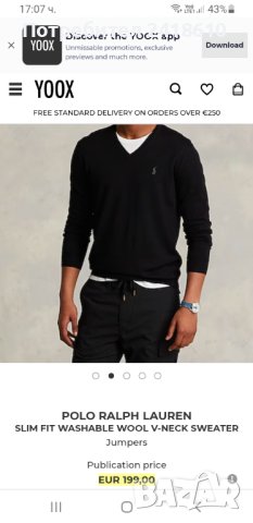 POLO Ralph Lauren V - Neck Sweather Wool /Merino Mens Size XL НОВО! ОРИГИНАЛ! Мъжки Пуловер!, снимка 2 - Пуловери - 43944038