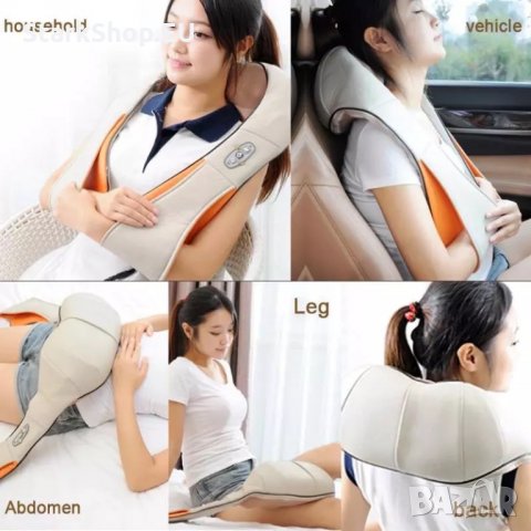 ТОП 4Д Шиацу термо масажор за тяло гръб врат затопляне масаж подарък, снимка 3 - Масажори - 27872750