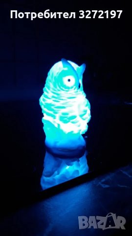 LED 3d нощна лампа бухал, винил,светлина различни цветове, снимка 7 - Настолни лампи - 43701844