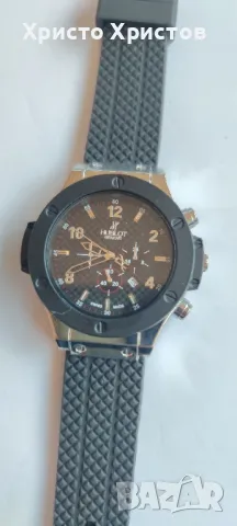 Мъжки луксозен часовник Hublot Steel Silver , снимка 4 - Мъжки - 47362945