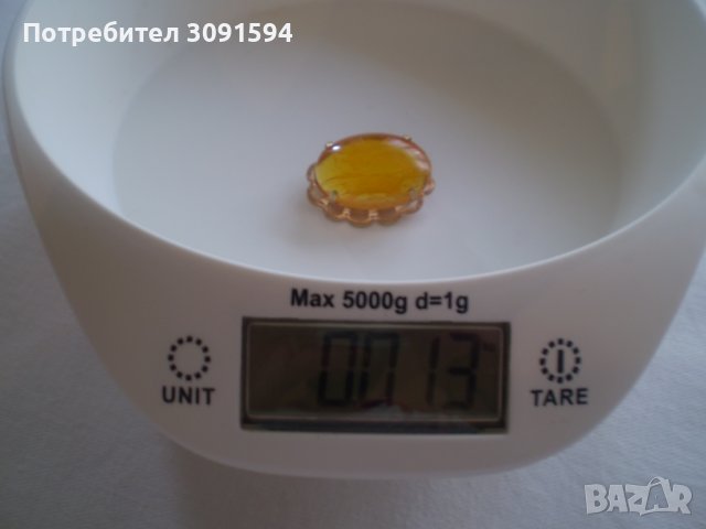 РЕТРО БРОШКА ВИНТИДЖ БИЖУ ТОПЕН  КЕХЛИБАР СССР, снимка 3 - Антикварни и старинни предмети - 36847429