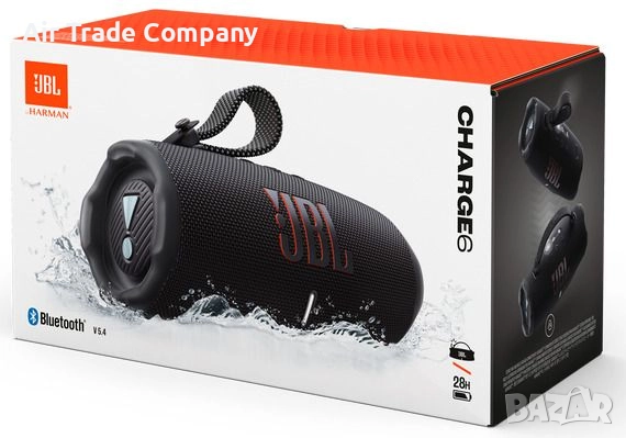 Преносима тонколона JBL Charge 6 Bluetooth Wireless Speaker, черна, снимка 14 - Bluetooth тонколони - 52520013