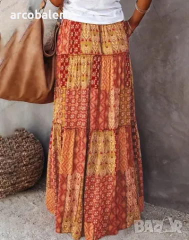 Дамска пола в бохемски стил, 8цвята  , снимка 3 - Поли - 40377548