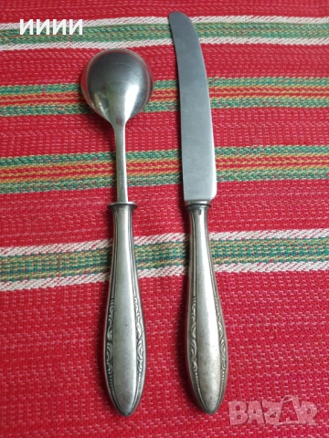 Посребрени нож лъжица WMF, снимка 2 - Антикварни и старинни предмети - 52329238