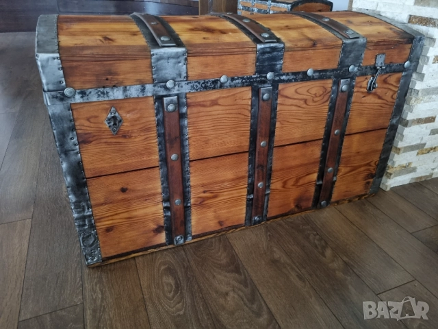 Стар дървен сандък/ракла/скрин, снимка 16 - Антикварни и старинни предмети - 52441208
