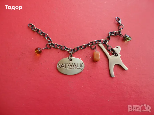 Бронзов аксесоар за чанта Catvalk, снимка 4 - Антикварни и старинни предмети - 49605923