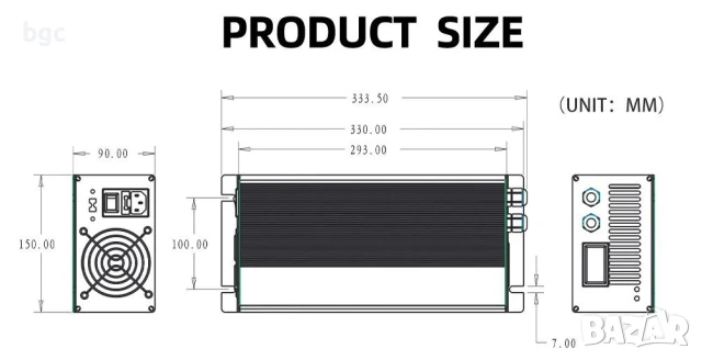 1500W 48V 25A LIFEPO4 LI-iON Зарядна Станция 48V ЛИФЕПО4 ЛИ-ЙОН LTO LFP Зареждачка за Батерии, снимка 3 - Друга електроника - 48739416