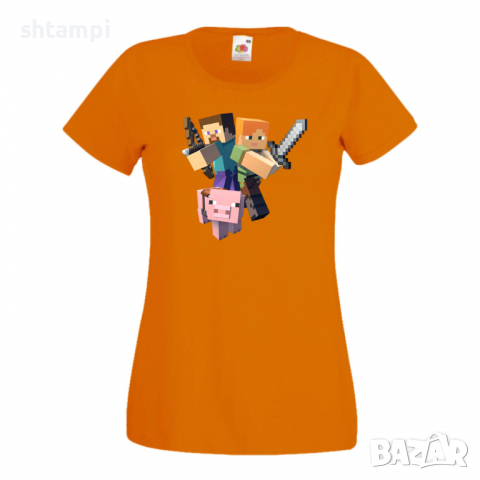 Дамска тениска майнкрафт Minecraft 2 Minecraft,Игра,Забавление,подарък,Изненада,Рожден Ден., снимка 11 - Тениски - 36520772
