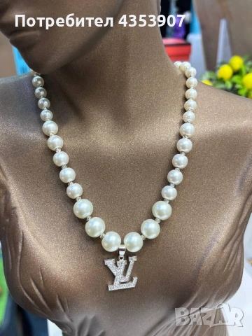 LOUIS VUITTON колие с перли, снимка 7 - Колиета, медальони, синджири - 53368307