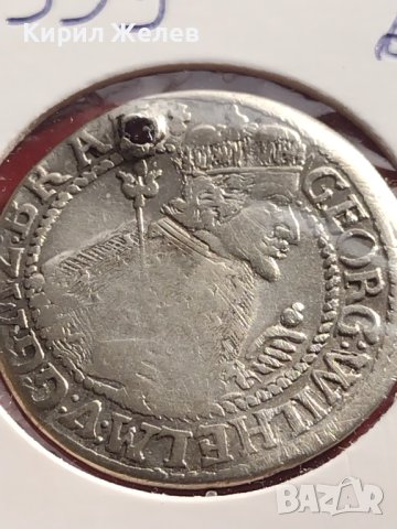 Сребърна монета 1/4 талер 1624г. Георг Вилхелм Кьониксберг Източна Прусия 14959, снимка 2 - Нумизматика и бонистика - 43001017