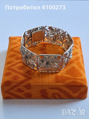 ФИЛИГРАННА ГРИВНА СРЕБРО 800, снимка 4 - Гривни - 51463541