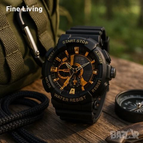 Мъжки мултифункционален часовник - Спортен, водоустойчив и удароустойчив, снимка 5 - Мъжки - 52073048
