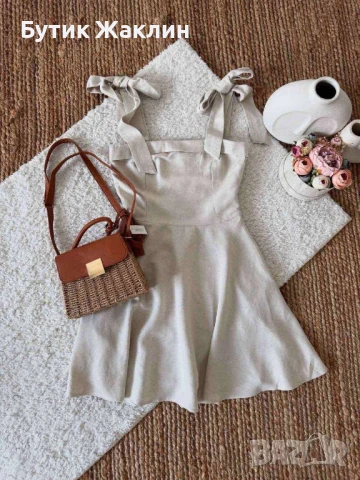 Дамска рокля с панделки, снимка 1