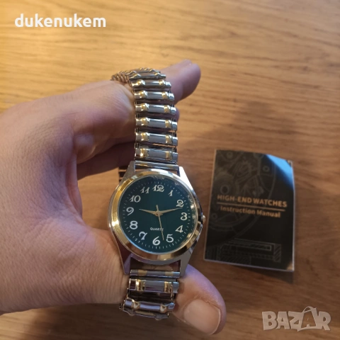 Мъжки кварцов часовник, ултратънък, зелен циферблат, снимка 10 - Мъжки - 53172522