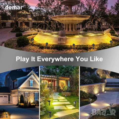 IRISECO 6 в 1 градински прожектори, алуминиеви нисковолтови LED, 21 метра, IP65, снимка 8 - Лед осветление - 51225284