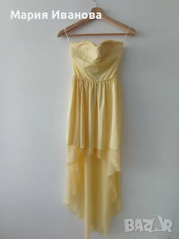 лятна жълта къса рокля, официална, за бал, снимка 4 - Рокли - 49980380