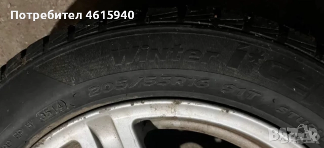 MAZDA МАЗДА 4бр.италиански алуминиеви джанти 16" 5х114,3мм 7J ЕТ35 +4бр зимни гуми 205/55/16, снимка 8 - Гуми и джанти - 52941890