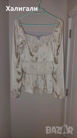 Елегантна блуза HM размер М, снимка 3 - Блузи с дълъг ръкав и пуловери - 51759569