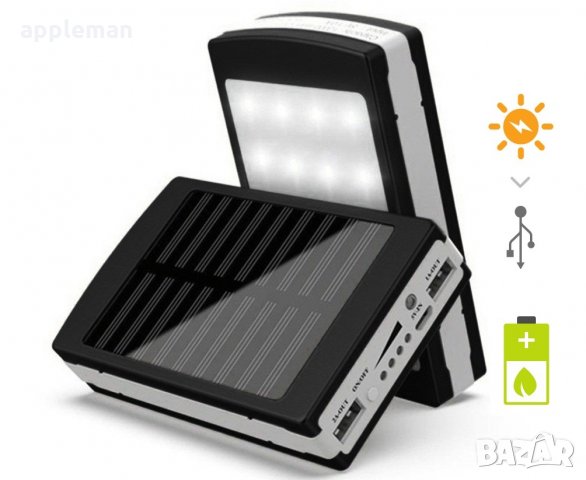 Соларна външна батерия power bank 60000mah с led фенер телефон iphone, снимка 12 - Външни батерии - 28865422
