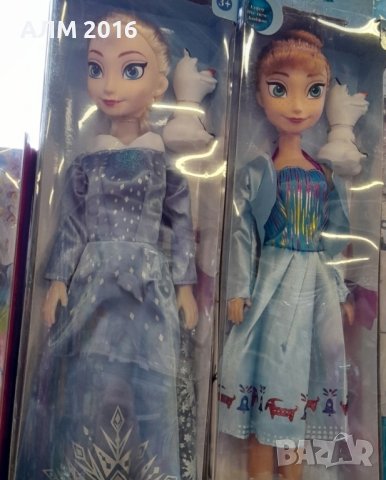 Анна и Елза ,замръзналото кралство-големи музикални кукли, снимка 2 - Кукли - 43084217