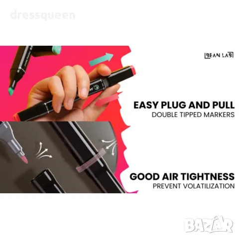 4342 Комплект от 60 перманентни алкохолни маркера с двоен връх, снимка 5 - Други - 48905820