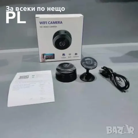 Wi-Fi Мини шпионска камера 720P резолюция,слот за карта, снимка 1 - Камери - 47541578