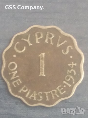 1 пиастър(1934)Кипър, снимка 1