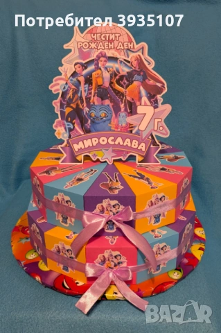 Картонена торта K-POP Demon Hunters / Кей Поп демон, снимка 3 - Други - 53405218