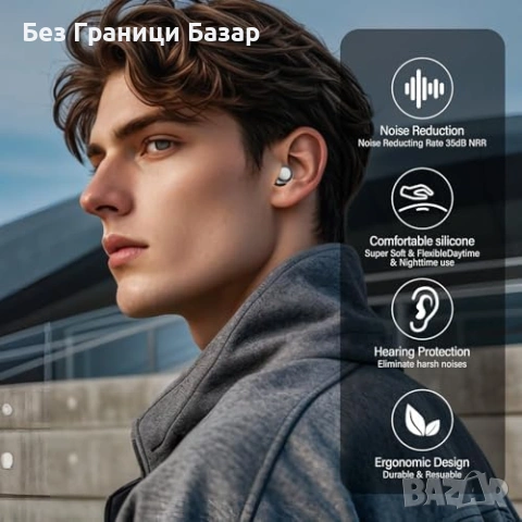 Нови Меки шумоизолиращи тапи за уши за сън концентрация пътуване с кутия, снимка 2 - Други - 53011513