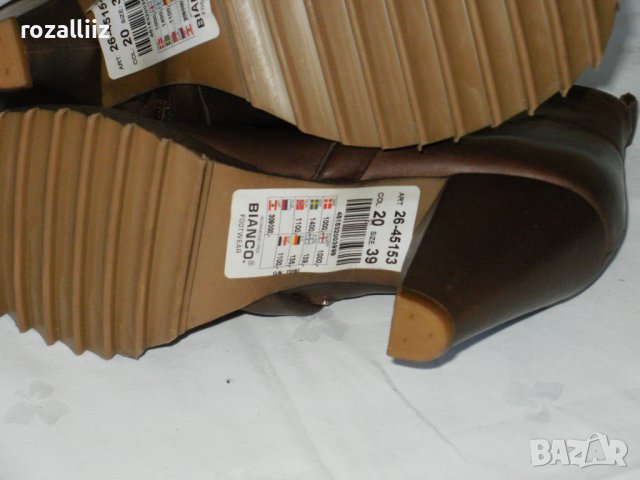 BIANCO дамски нови естествена кожа 39, снимка 6 - Дамски боти - 38303977