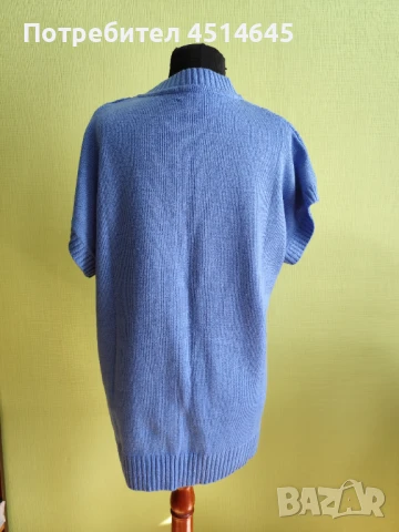 Елегантен пуловер без ръкави син размер L , снимка 2 - Елеци - 50817552