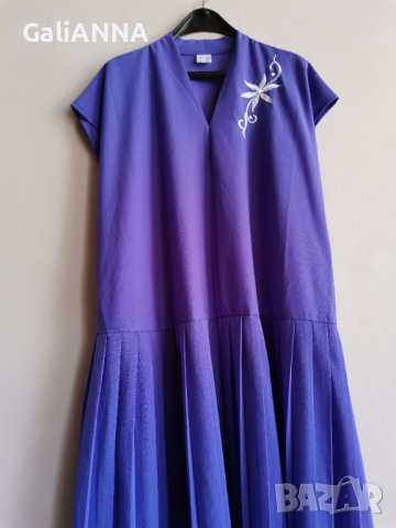 СТРАХОТНА РОКЛЯ В ЛЮЛЯКОВ ЦВЯТ РАЗМЕР 2-3XL, снимка 6 - Рокли - 36858606