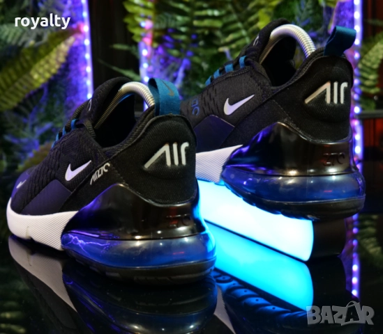 Мъжки маратонки Nike Air 270 - Цвят Черно и Синьо, снимка 2 - Маратонки - 51631941