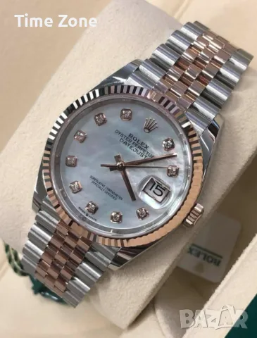 Rolex Datejust 36mm Two-Tone Rose Gold MOP Dial Automatic Дамски Различни Варианти, снимка 4 - Дамски - 48183169