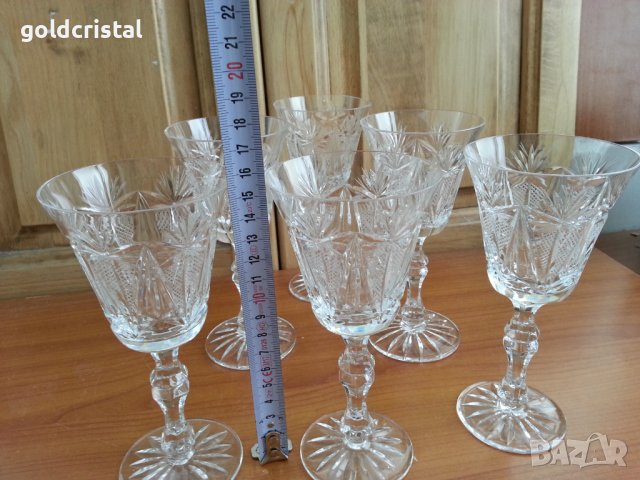 кристални чаши, снимка 7 - Антикварни и старинни предмети - 35590039