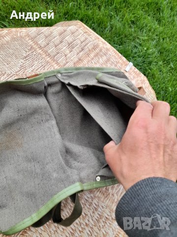 Стара брезентова чанта #11, снимка 5 - Антикварни и старинни предмети - 40538782