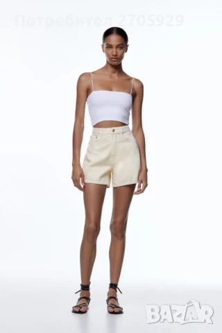 Zara дънкови къси панталони/бермуди, размер 40/М, снимка 3 - Къси панталони и бермуди - 51013227